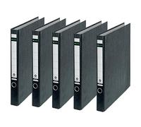 Leitz Lot de 5 classeurs standard sans fentes A4 Noir