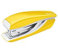Leitz Mini-Agrafeuse, Capacité 10 Feuilles, Corps en Métal Ergonomique, Agrafes Incluses, WOW, 55281016 - Jaune