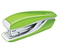 Leitz Mini Agrafeuse, Capacité 10 Feuilles, Corps en Métal Ergonomique, Agrafes Incluses, WOW, Vert, 55022054
