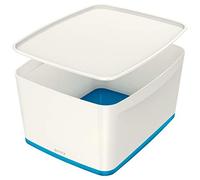 Grande Bac plastique avec couvercle 18 litres My Box - Bleu
