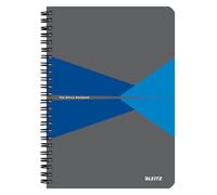 Leitz Office 44591035 Cahier ligné à spirales, couverture en carton, ouverture à 360°, 180 pages/90 feuilles, papier certifié FSC (80 g/m²), pour bureau et école, bleu, format A5