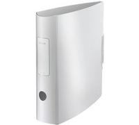 Leitz ordner active style, 180 grad, 80 mm, arktik-weiá din a4, runder rcken, aus pp, gebrstete oberflche, innen silber, mit au G