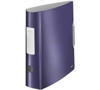 Leitz ordner active style, 180 grad, 80 mm, titan-blau din a4, runder rcken, aus pp, gebrstete oberflche, innen silber, mit auf G
