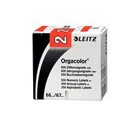 LEITZ Orgacolor 66021000 Nombre Carte "5,1 cm Lot de 500 Rouge