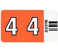 LEITZ Orgacolor 66040000 Nombre Carte "10,2 cm Lot de 100 Orange