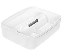 Leitz Organiseur avec Poignée Petit Format, Etanche, Sans BPA et Compatible Contact Alimentaire, Blanc, 53230001