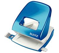 Leitz Perforateur de bureau 2 trous Wow 5008 – capacité 30 feuilles, métal – bleu