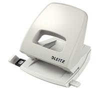 Leitz Perforatrice Sans Effort, Capacité 25 Feuilles, Gris clair, Métal, Réglette de Guidage avec Repères, NeXXt, 50050085