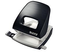 Perforateur de bureau 2 trous Leitz Style métal brossé noir - capacité 30 feuilles
