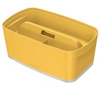 Leitz Petite Boîte de Rangement avec Couvercle MyBox & Organiseur avec Poignée, Cosy, Jaune, 52634019