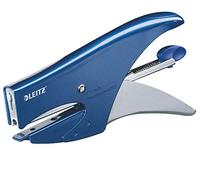 Leitz Pince Agrafeuse, Capacité 15 Feuilles, Bleu, Boîtier Métallique Ergonomique, Chargement par l'Arrière, Agrafes Incluses P1 (No. 8), 55470033