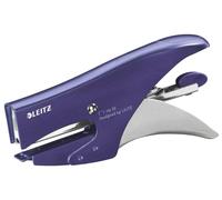 Leitz Pince Agrafeuse, Capacité 15 Feuilles, Bleu Effet Brossé, Boîtier Métallique Ergonomique, Chargement par l'Arrière, Utilisation Avec Agrafes P2 (No. 10), Gamme Style, 55640069