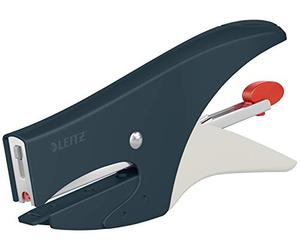 Leitz Pince Agrafeuse, Capacité 15 Feuilles, Chargement par l'Arrière, Pack d'Agrafes P1 (N°8) Inclus, Gris, 56440089