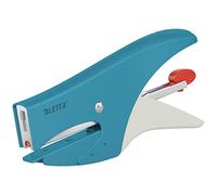 Leitz Pince Agrafeuse, Capacité 15 Feuilles, Chargement par l'Arrière, Pack d'Agrafes P2 (N°10) Inclus, Bleu, 56450061