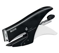 Leitz Pince Agrafeuse, Capacité 15 Feuilles, Corps en Métal Ergonomique, Agrafes Incluses, WOW, 55311095 - Noir