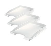 Leitz Plus Series 52370001 Corbeille à courrier A4 empilable Blanc (Lot de 3)