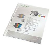 Leitz Pochettes plastiques perforées A4, grainée mate, ouverture sur le haut, PP 85 µm, Lot de 100