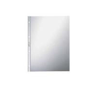 Pochette pour brochures Leitz, DIN A4, incolore, film PVC, 80 my, surface lisse, transparente, ouverture en haut, perforation 4 trous, protection des documents, 100 pochettes