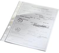 LEITZ Pochette Super Premium, A5, PVC, transparent, film rigide 0,08mm, ouverture en haut, indélébile, perforation : 80 mm (4735-00-00)