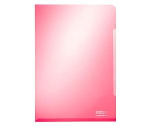 LEITZ Pochette transparente Super Premium A4 PVC rouge 0,15 mm 100 pochettes