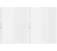 Leitz Pochettes A4 Maxi, Lot de 50, Capacité 80 Feuilles, Bande Plastique Perforée, Épaisseur 100 Microns, 100% Recyclable, Écologique, Recycle, Transparent, 40210003