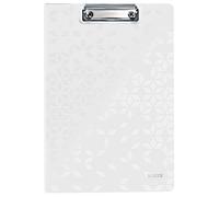 Leitz Porte-bloc A4 WOW – 75 feuilles, clip métallique, pochette, polyfoam blanc, 41990001