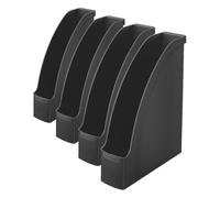 Leitz Porte-Revues A4, Noir, Plus, 24760085 (Lot de 4)