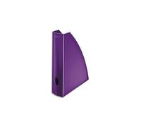 LEITZ Porte-revues Wow A4 violet - Dimensions : L7,5 x H31,2 x P25,8 cm
