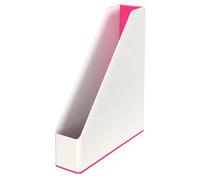 Leitz Porte-revues WOW Dual – A4 – Blanc/Rose métallisé – 53621023