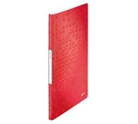 Leitz - Porte-Vues A4, 20 Pochettes Transparentes, 40 Vues, Organisation et Présentation de Documents, Couverture Souple Polypropylène Durable, Usage Bureau Maison École, Rouge WOW, 46320023
