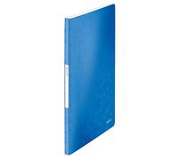 Leitz - Porte-Vues A4, 20 Pochettes Transparentes, 40 Vues, Organisation et Présentation de Documents, Couverture Souple Polypropylène Durable, Usage Bureau Maison École, Bleu WOW, 46320023