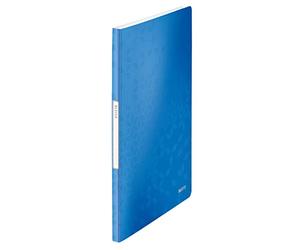 Leitz - Porte-Vues A4, 20 Pochettes Transparentes, 40 Vues, Organisation et Présentation de Documents, Couverture Souple Polypropylène Durable, Usage Bureau Maison École, Bleu WOW, 46320023