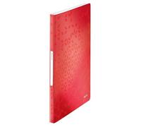 Leitz - Porte-Vues A4, 40 Pochettes Transparentes, 80 Vues, Organisation et Présentation de Documents, Couverture Souple Polypropylène Durable, Usage Bureau Maison École, Rouge WOW, 46320023
