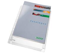 Leitz Premium, Pochettes Plastique Perforées A4 à Soufflet, Grande Capacité 200 Feuilles, PVC 170 Microns, Ouverture sur le haut, Lot de 5, 47563003