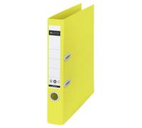 Leitz Recycle - Classeur à Levier 180°, Capacité 350 Feuilles A4, PP 100% Recyclable & Carton Recy co-Responsable & Neutre en CO2, Gamme Recycle, Jaune, 10190015