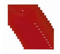 Leitz Recycle - Porte-documents, Capacité 60 Feuilles A4, Fermeture par Bouton-Pression, Dossier Léger en Plastique, 100% Recyclable, Eco-Responsable & Neutre en CO2, Gamme Recycle, Rouge, 46780025