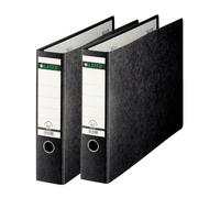 Leitz Réf 1073-00-95 Lot de 2 classeurs à levier paysage Tranche 77 mm A3 Noir
