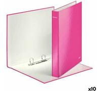 Leitz - Reliure à anneaux Leitz Wow 4241 2Rings A4 25mm rose | 1 pièce | 10 pièces