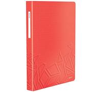Leitz Reliure Protège-Documents A4, 80 Pochettes, Capacité 160 Feuilles, Pochettes Transparentes, Rouge, Urban Chic, 46 520 020