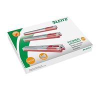 Leitz Agrafes à cartouche - rouge - capacité 80 feuilles - lot de 5 recharges de 210