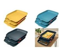 Leitz Corbeille à Courrier A4, Lot de 3, Cosy, Jaune, 53582019