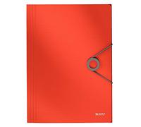 Leitz Solid Chemise étirable d'angle, PP, pour env. 150 feuilles, A4, rouge clair, 45631020