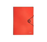 Trieur ménager Solid, A4, PP, 6 compartiments, rouge