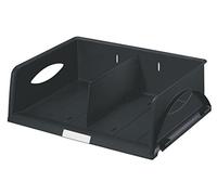 Leitz - Sorty - Corbeille à Courrier en Polystyrène - 100% recyclable - A4 - Noir - Lot de 1 52300095