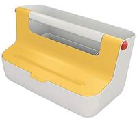 Leitz Storage Carry Box, Gamme Cosy, Boîte De Rangement Pour La Maison Ou Le Bureau Avec Poignée, Compartiments Intelligents Pour L'organisation, Jaune, 61250019
