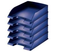 Leitz Style 52540069 Lot de 5 corbeilles à courrier Bleu titane