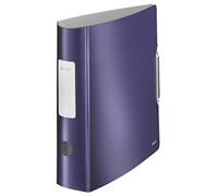Leitz ordner active style, 180 grad, 80 mm, titan-blau din a4, runder rcken, aus pp, gebrstete oberflche, innen silber, mit auf G