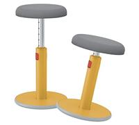 Leitz, Tabouret Assis-Debout Ergonomique, Pivotant & à Bascule, Hauteur Réglable de 46 à 79 cm, Chaise / Siège de Bureau, Gamme Ergo Cosy, Jaune, 65180019