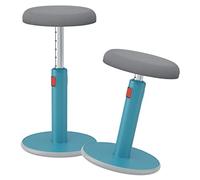 Leitz | Tabouret Assis-Debout Ergonomique | Pivotant & à Bascule | Hauteur Réglable de 46 à 79 cm, Chaise / Siège de Bureau | Gamme Ergo Cosy, Bleu | 65180061
