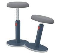 Leitz | Tabouret Assis-Debout Ergonomique | Pivotant & à Bascule | Hauteur Réglable de 46 à 79 cm, Chaise / Siège de Bureau | Gamme Ergo Cosy, Gris | 65180089